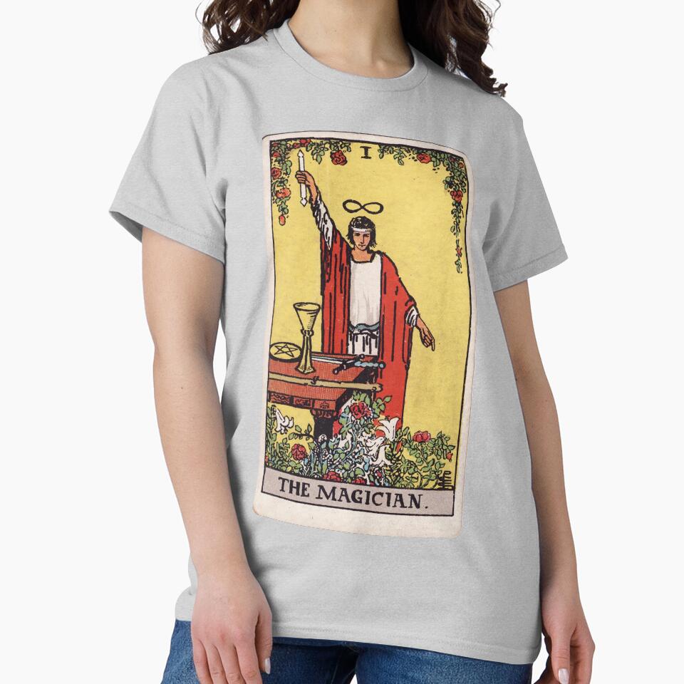The Magician Tarot Mystic Design T-shirt - Image 4