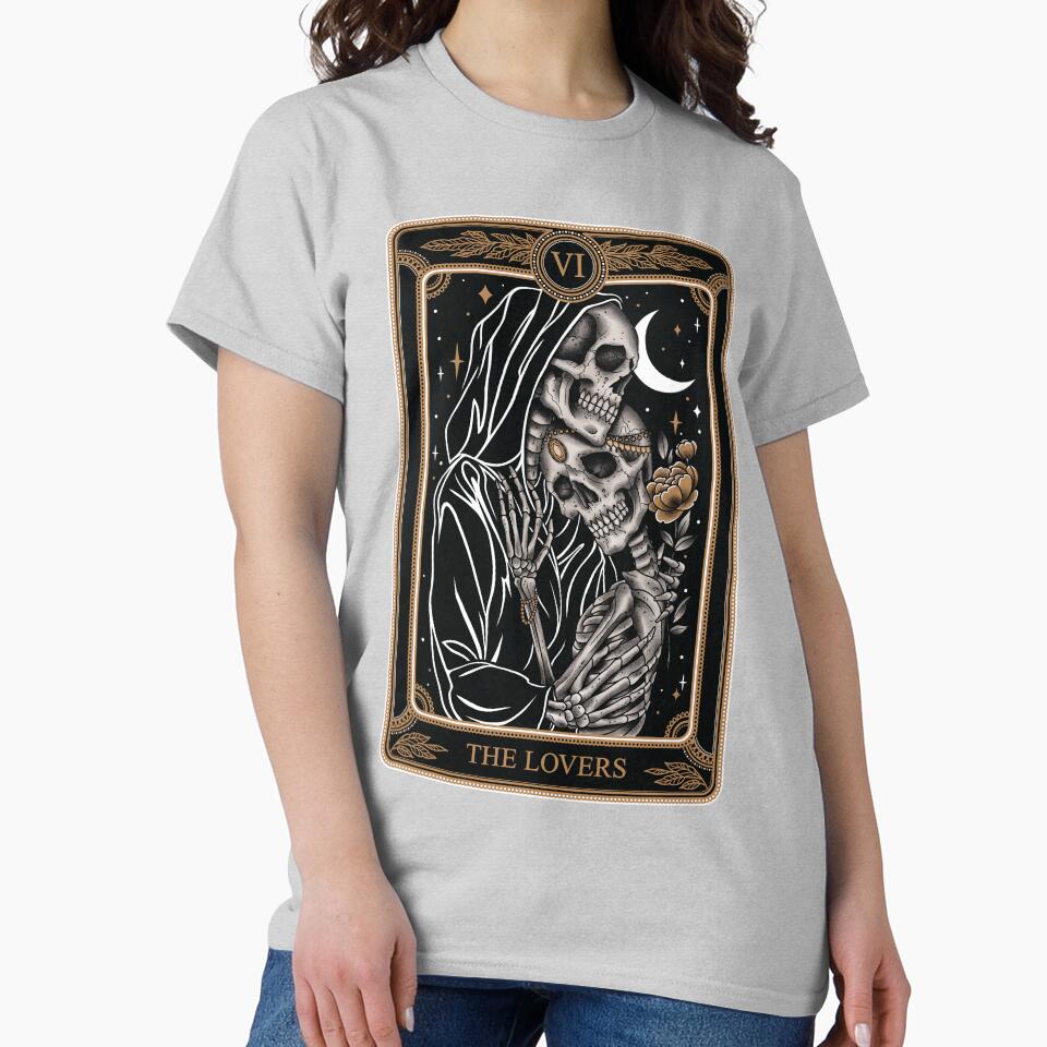 The Lovers Tarot Tattoo Art T-shirt - Image 3