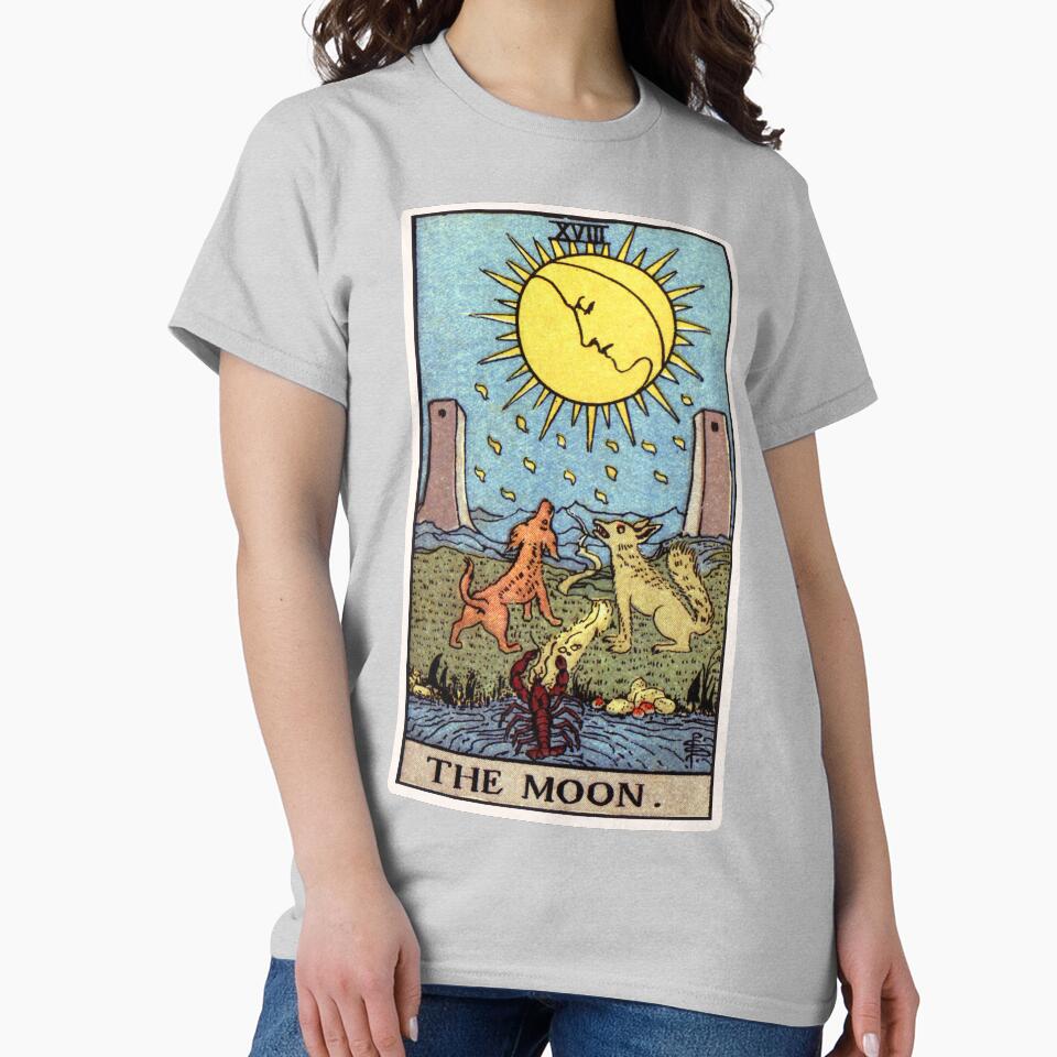 The Moon Xviii Tarot Design T-shirt - Image 4