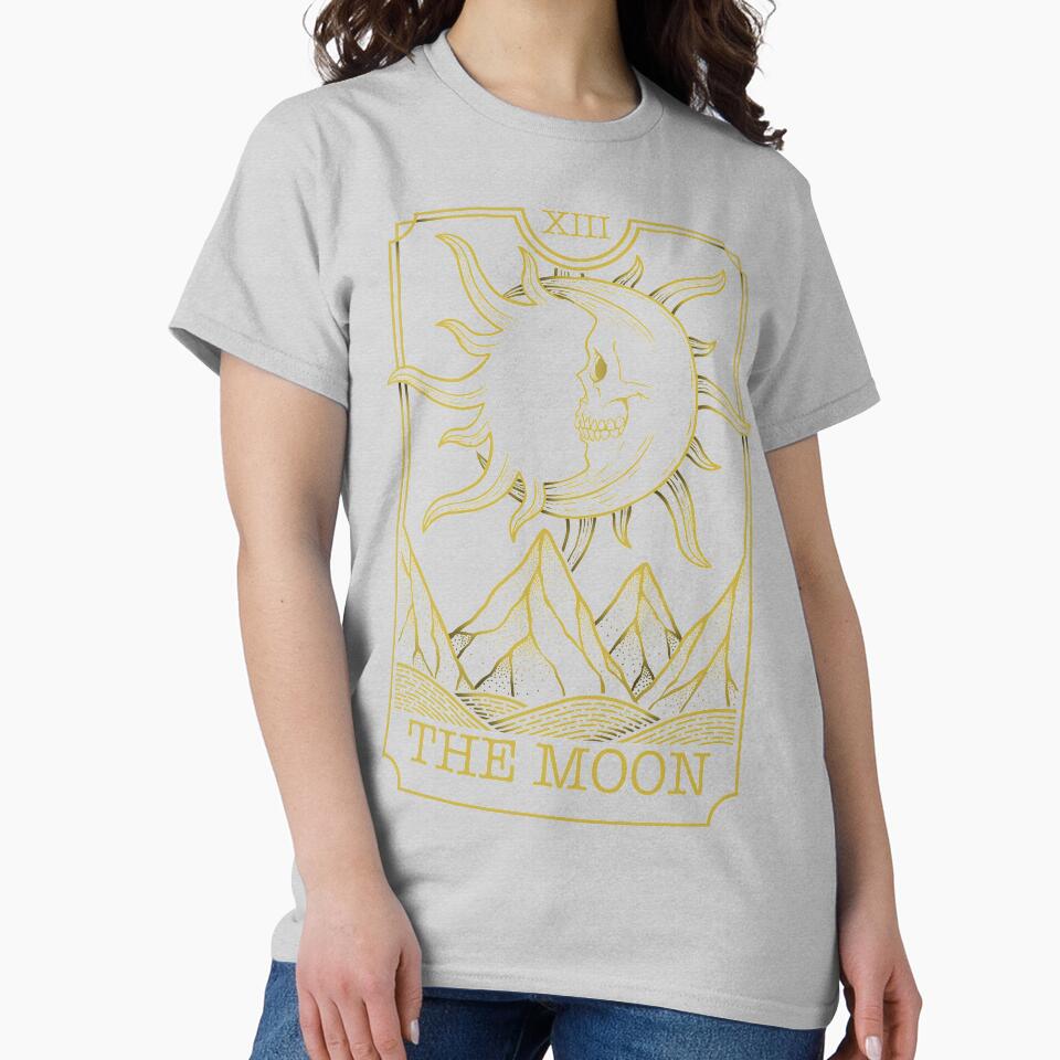 The Moon Tarot Mystic Design T-shirt - Image 3