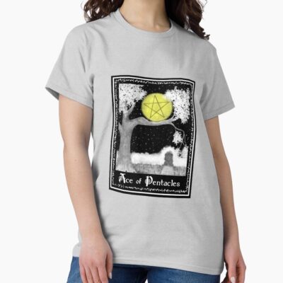 Ace Of Pentacles Witchcraft Tarot Design T-shirt
