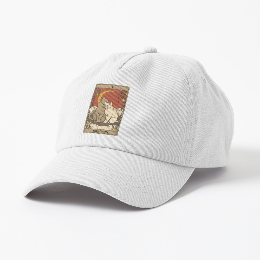 The Lovers Cat Tarot Design Cap