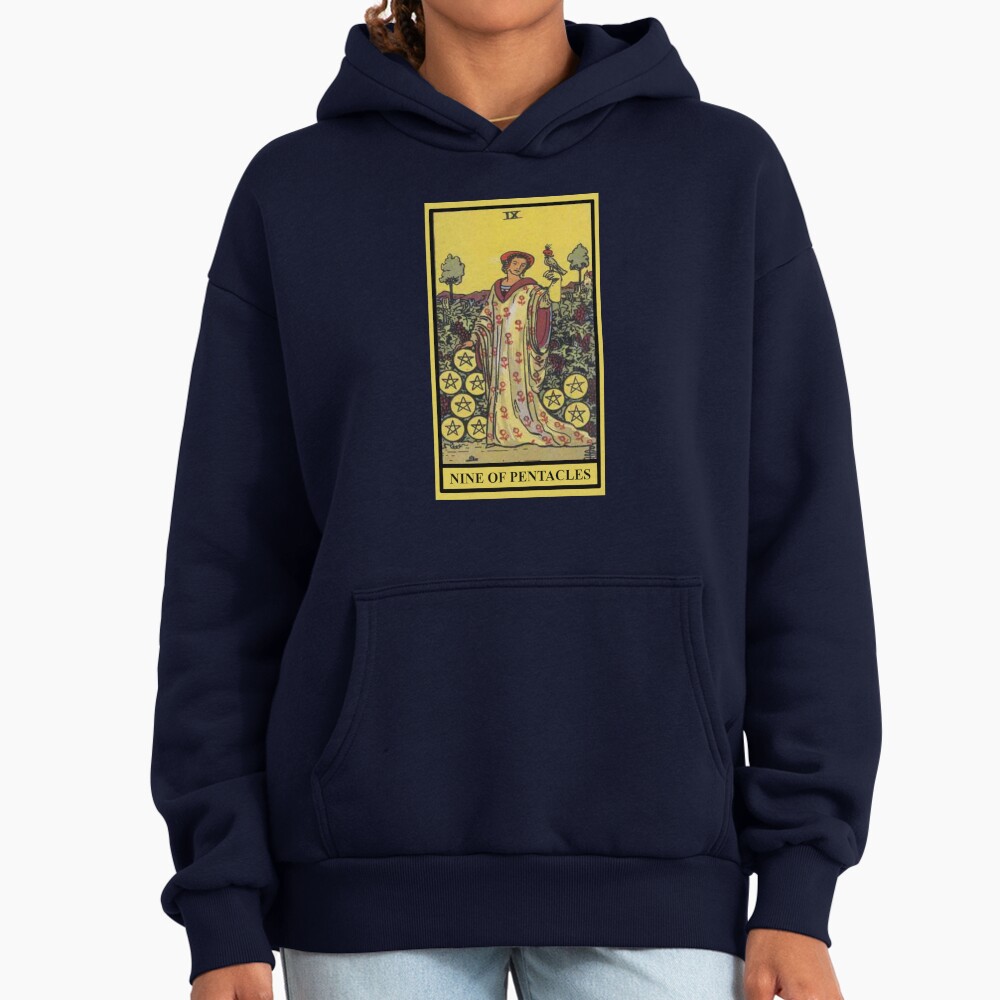 Nine Of Pentacles Tarot Design Hoodie