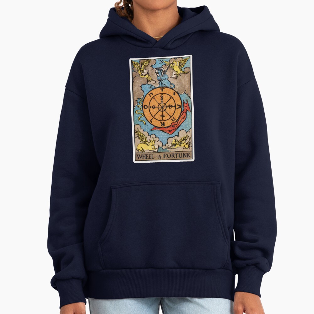 Wheel Of Fortune Tarot Arcana Design Hoodie - Image 5