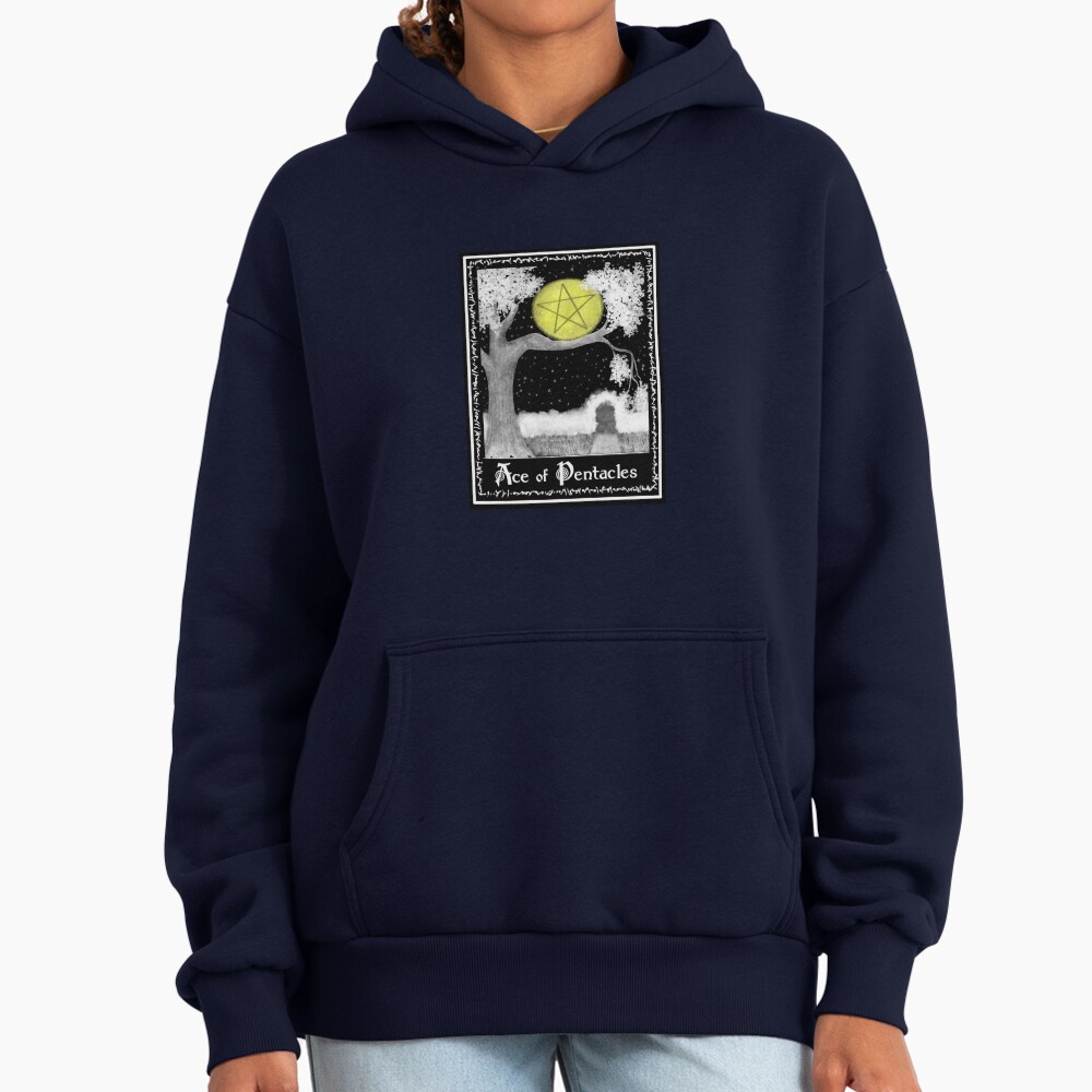 Ace Of Pentacles Witchcraft Tarot Design Hoodie - Image 5