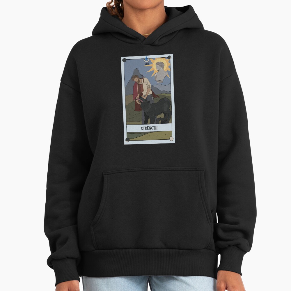 Strength Lunamand Tarot Mystic Design Hoodie - Image 3