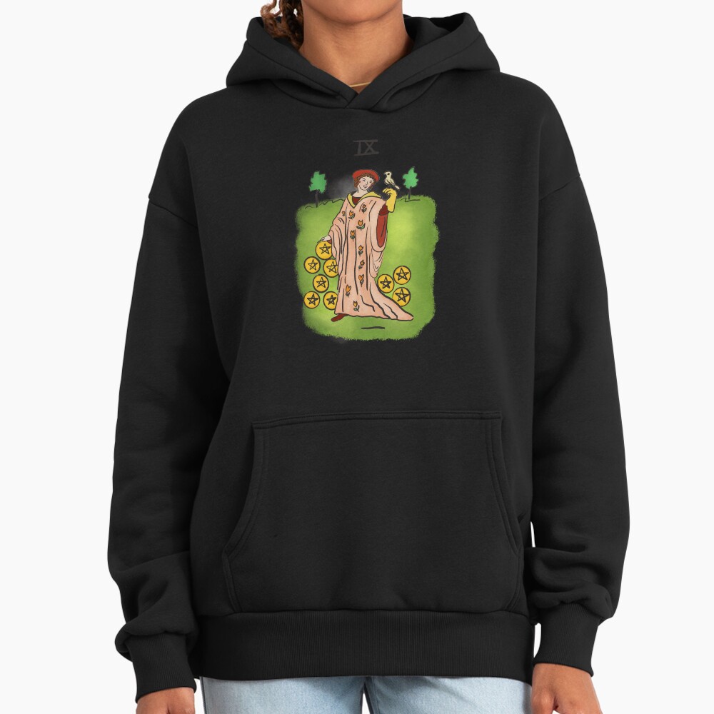 Nine Of Pentacles Arcana Design Hoodie - Image 2