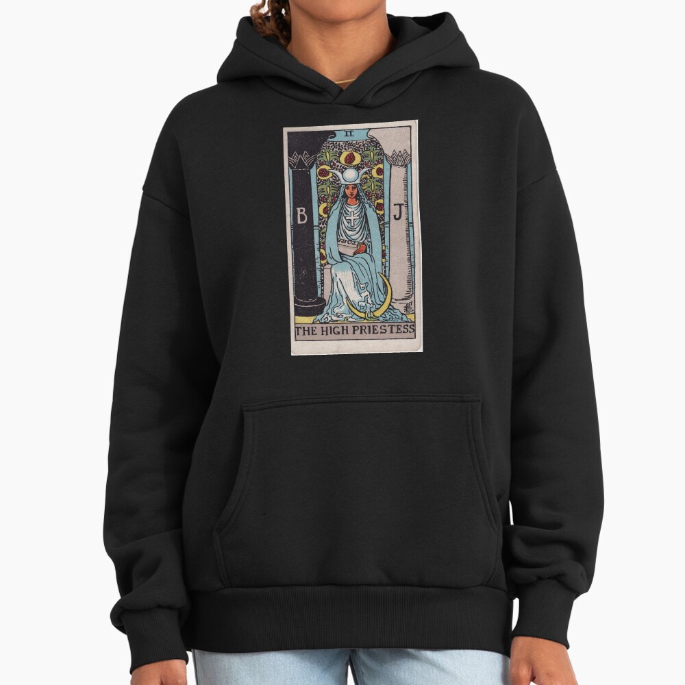 The High Priestess Mystic Tarot Design Hoodie - Image 3