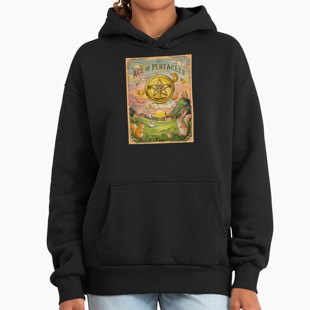 Ace Of Pentacles Arcana Design Hoodie - Image 2