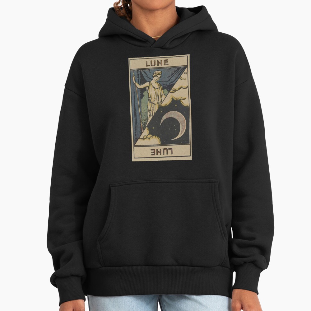 The Moon Lune French Tarot Design Hoodie