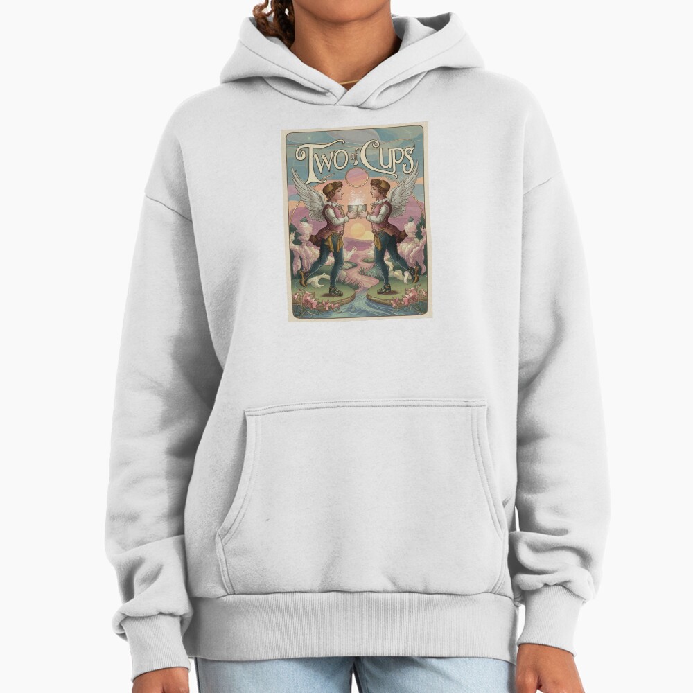 Two Of Cups Tarot Design Hoodie - Image 2