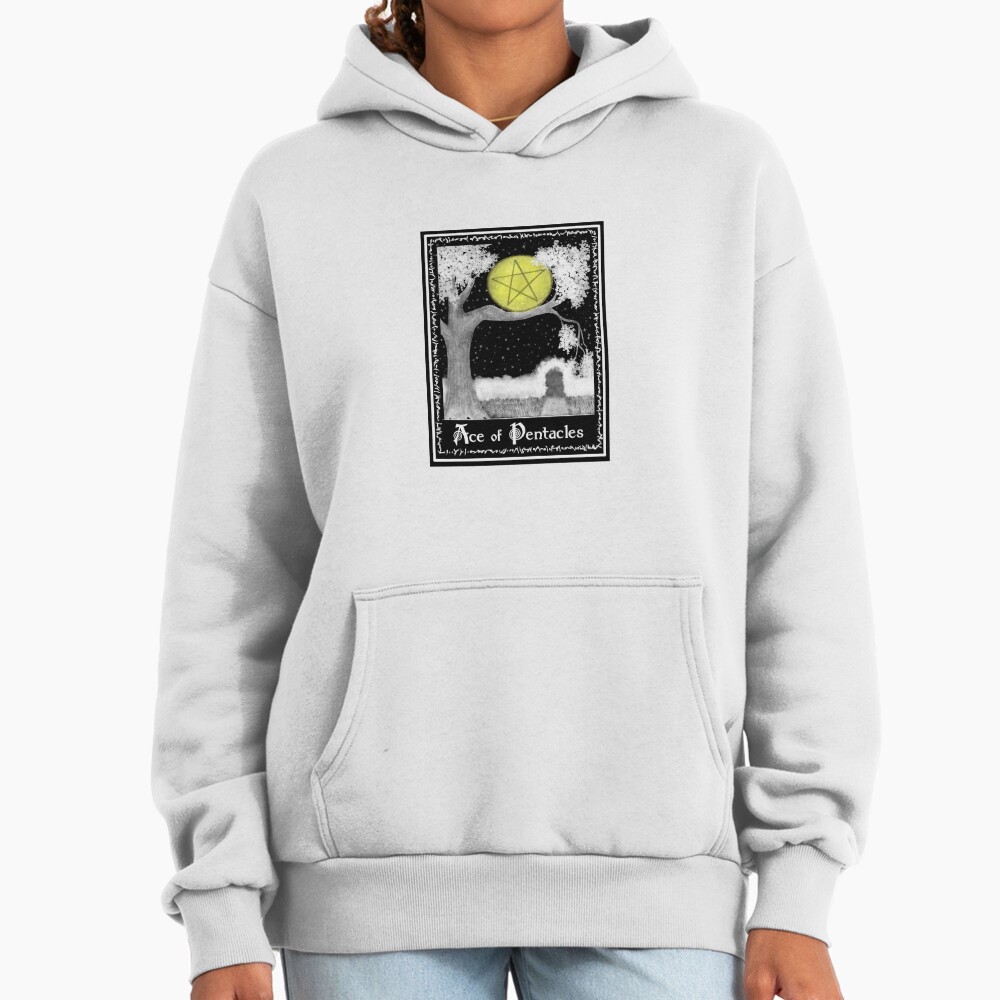 Ace Of Pentacles Witchcraft Tarot Design Hoodie - Image 2