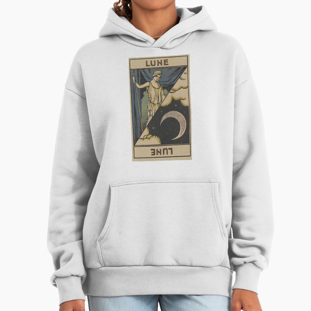 The Moon Lune French Tarot Design Hoodie - Image 2