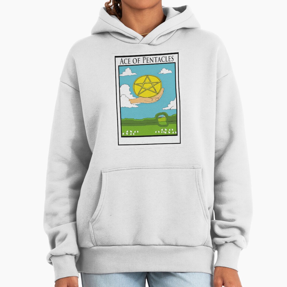 Ace Of Pentacles Tarot Design Hoodie - Image 2
