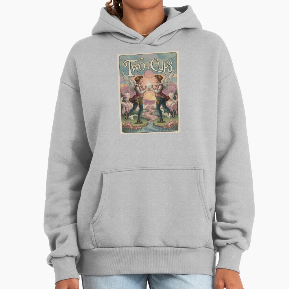 Two Of Cups Tarot Design Hoodie - Image 4