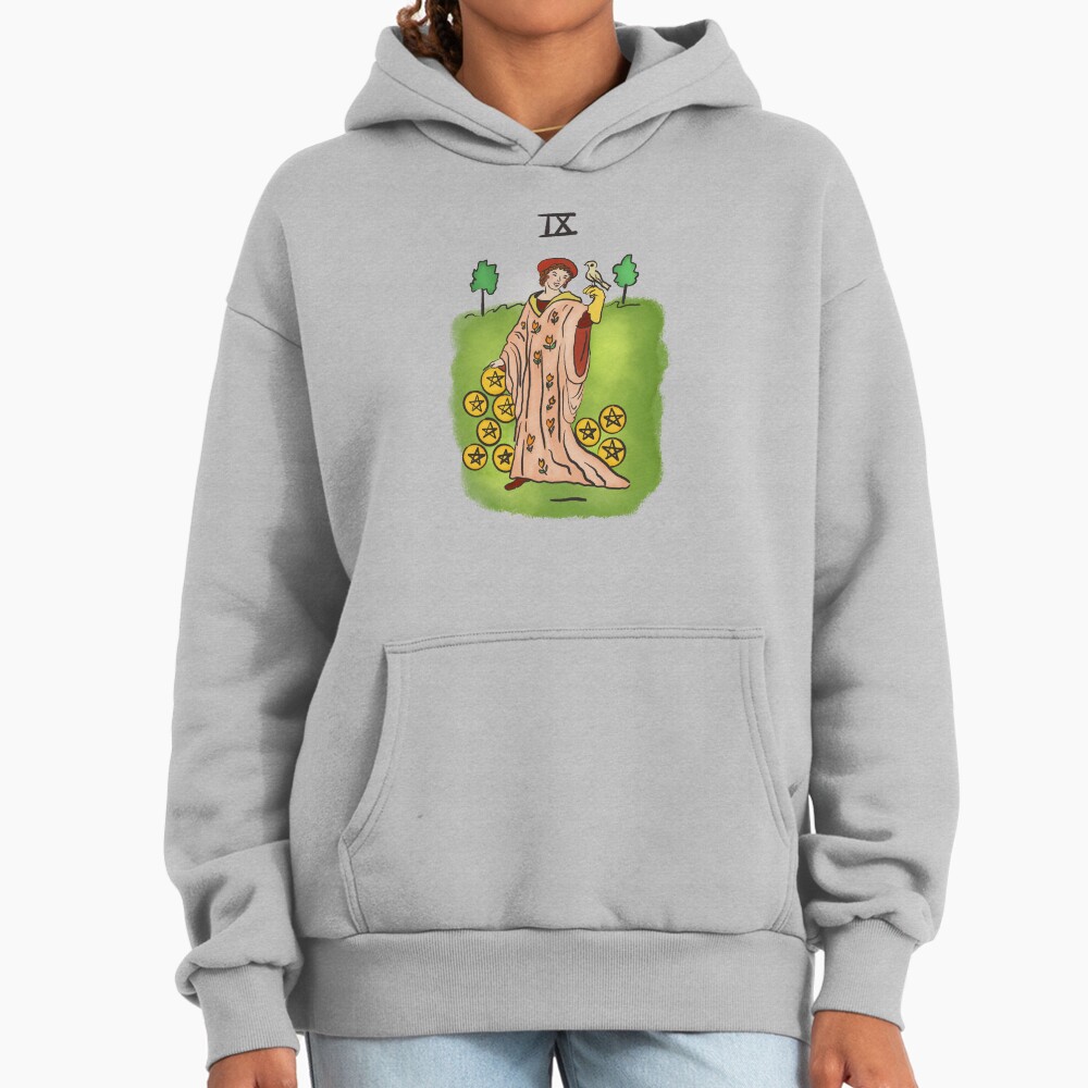 Nine Of Pentacles Arcana Design Hoodie - Image 4