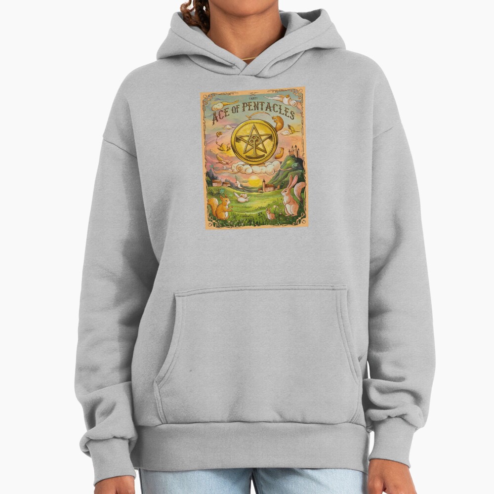 Ace Of Pentacles Arcana Design Hoodie - Image 4
