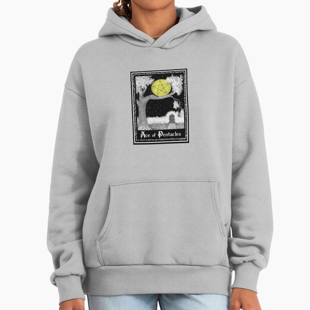 Ace Of Pentacles Witchcraft Tarot Design Hoodie - Image 4
