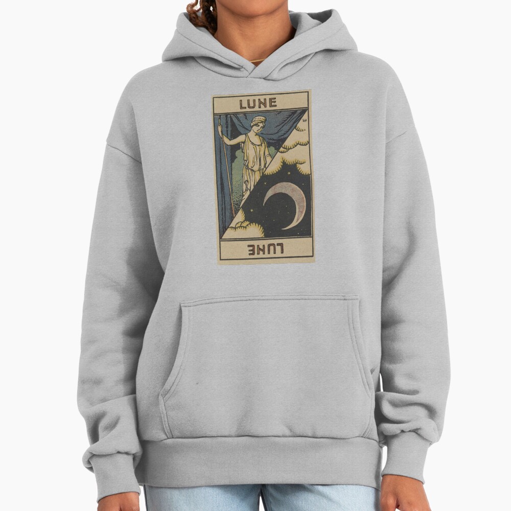 The Moon Lune French Tarot Design Hoodie - Image 4