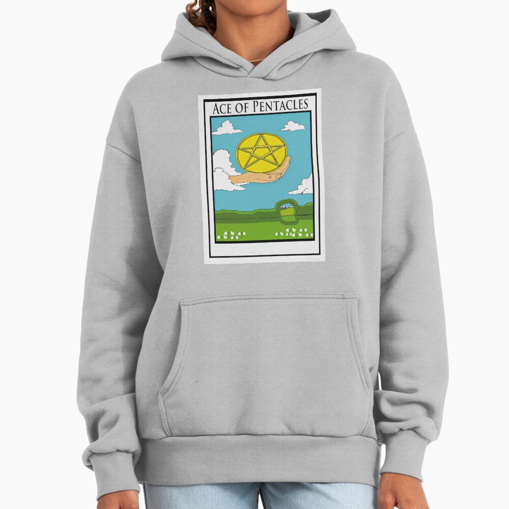 Ace Of Pentacles Tarot Design Hoodie - Image 4