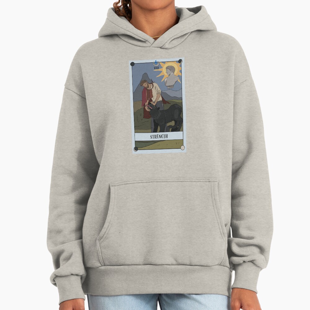 Strength Lunamand Tarot Mystic Design Hoodie - Image 4