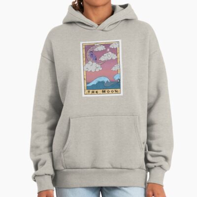 The Moon Tarot Celestial Design Hoodie
