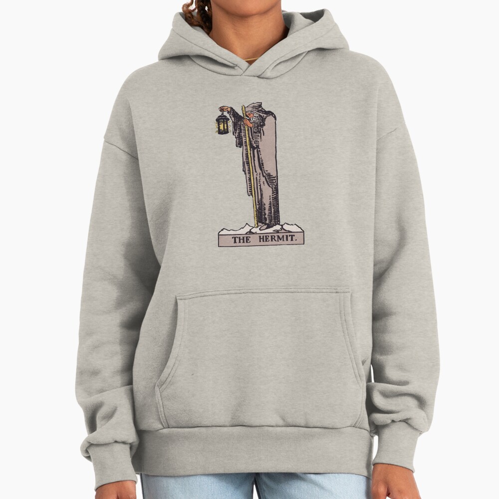 The Hermit Tarot Arcana Design Hoodie - Image 4