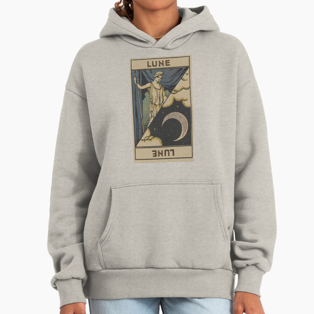 The Moon Lune French Tarot Design Hoodie - Image 3