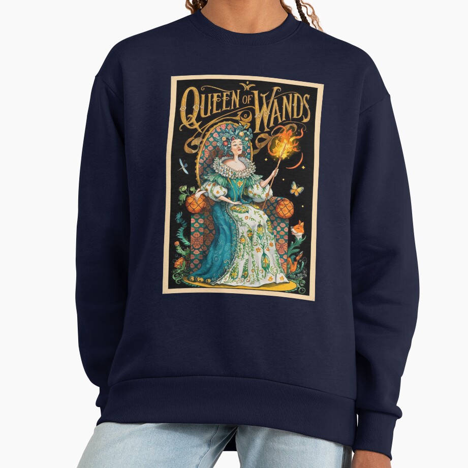 Queen Of Wands Arcana Design Sweatshirt - Image 5