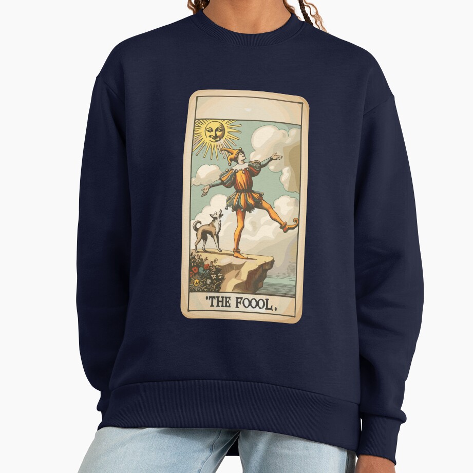 The Fool Halloween Vintage Tarot Design Sweatshirt - Image 5