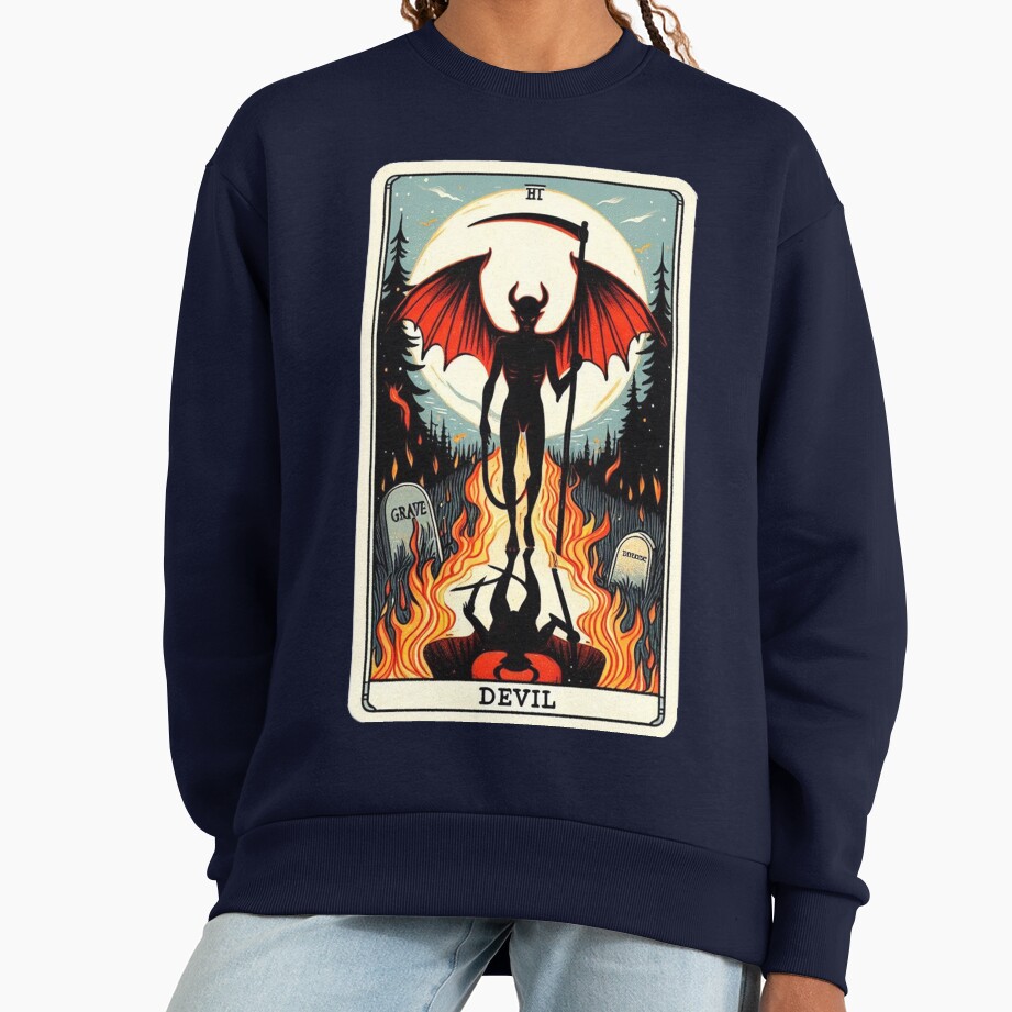 The Devil Tarot Arcana Design Sweatshirt - Image 5