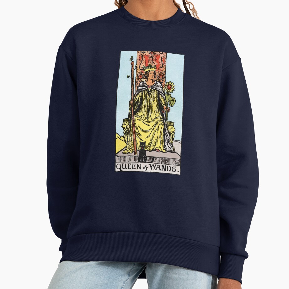 Queen Of Wands Tarot Design Sweatshirt - Image 5