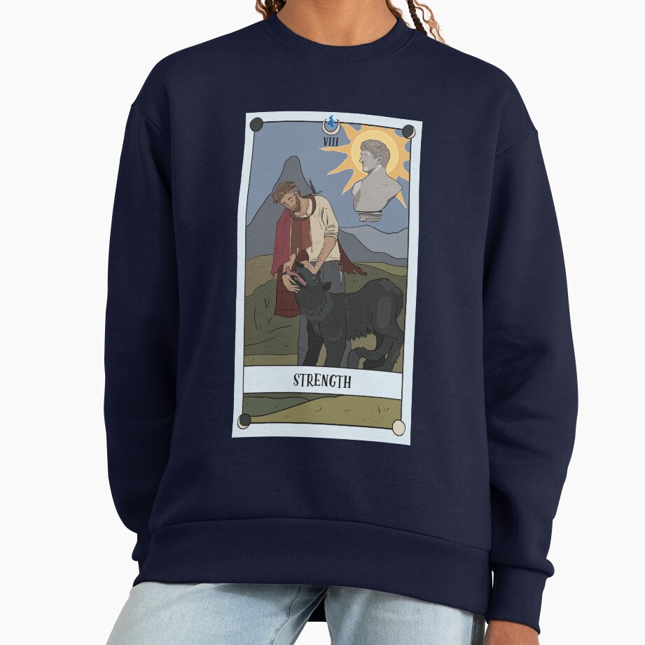 Strength Lunamand Tarot Mystic Design Sweatshirt