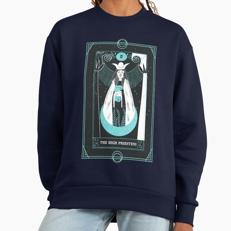 The High Priestess Tarot Arcana Design Sweatshirt - Image 5