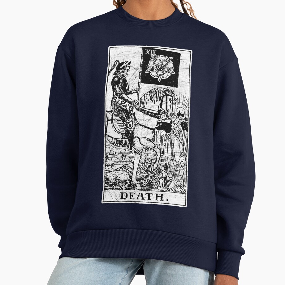 Death Major Arcana Occult Tarot Design Sweatshirt - Image 5