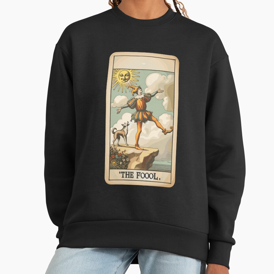 The Fool Halloween Vintage Tarot Design Sweatshirt - Image 2