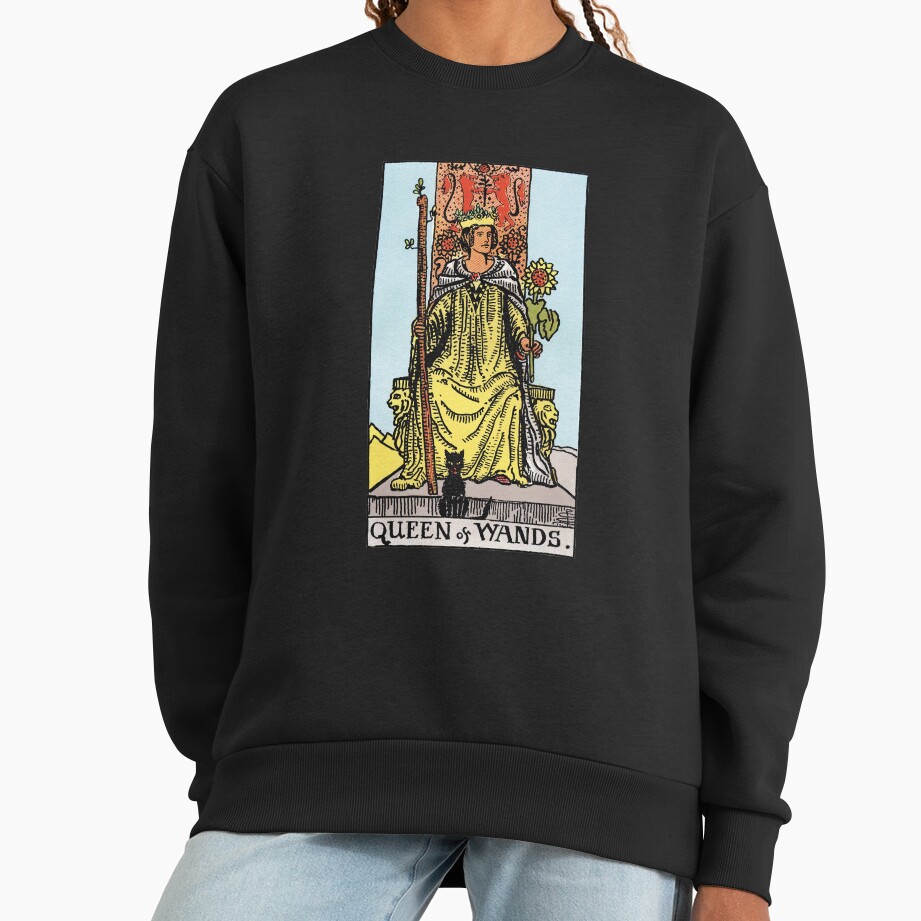 Queen Of Wands Tarot Design Sweatshirt - Image 2