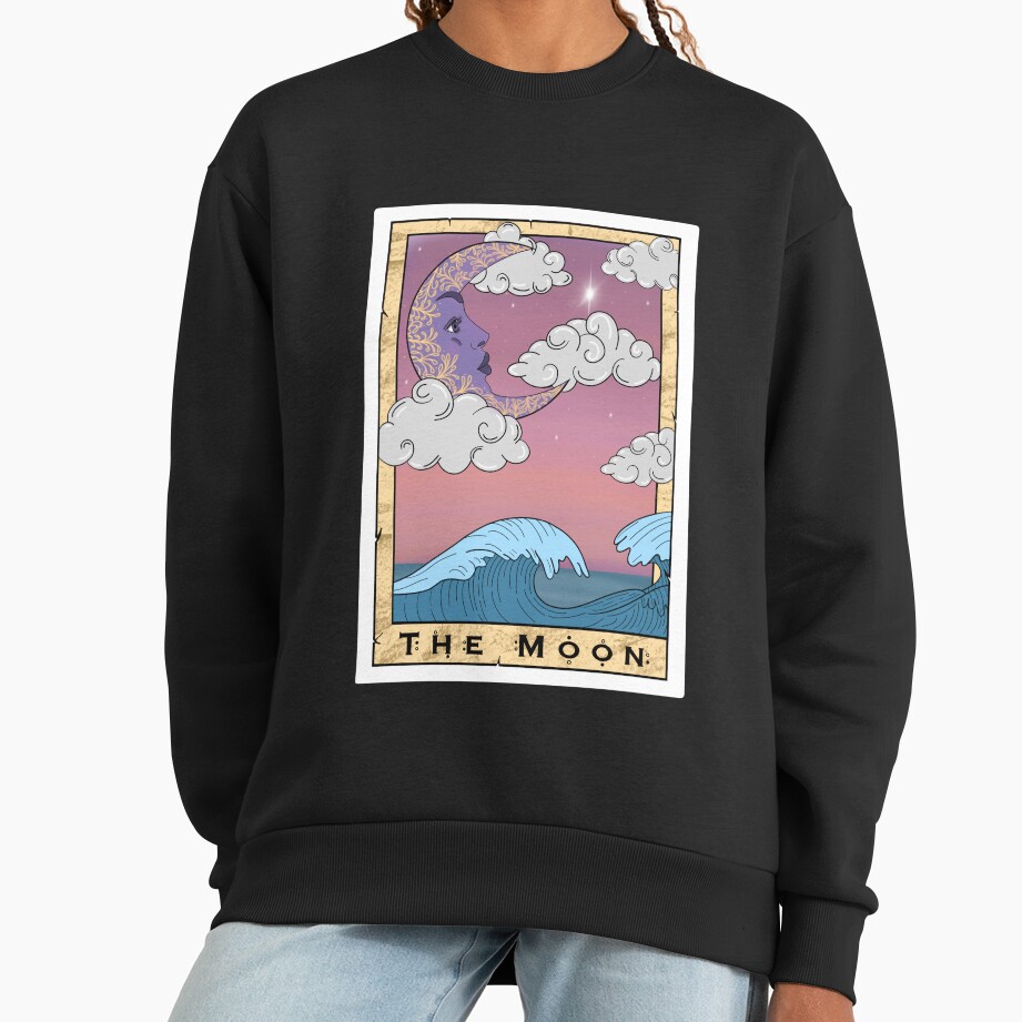 The Moon Tarot Celestial Design Sweatshirt - Image 2