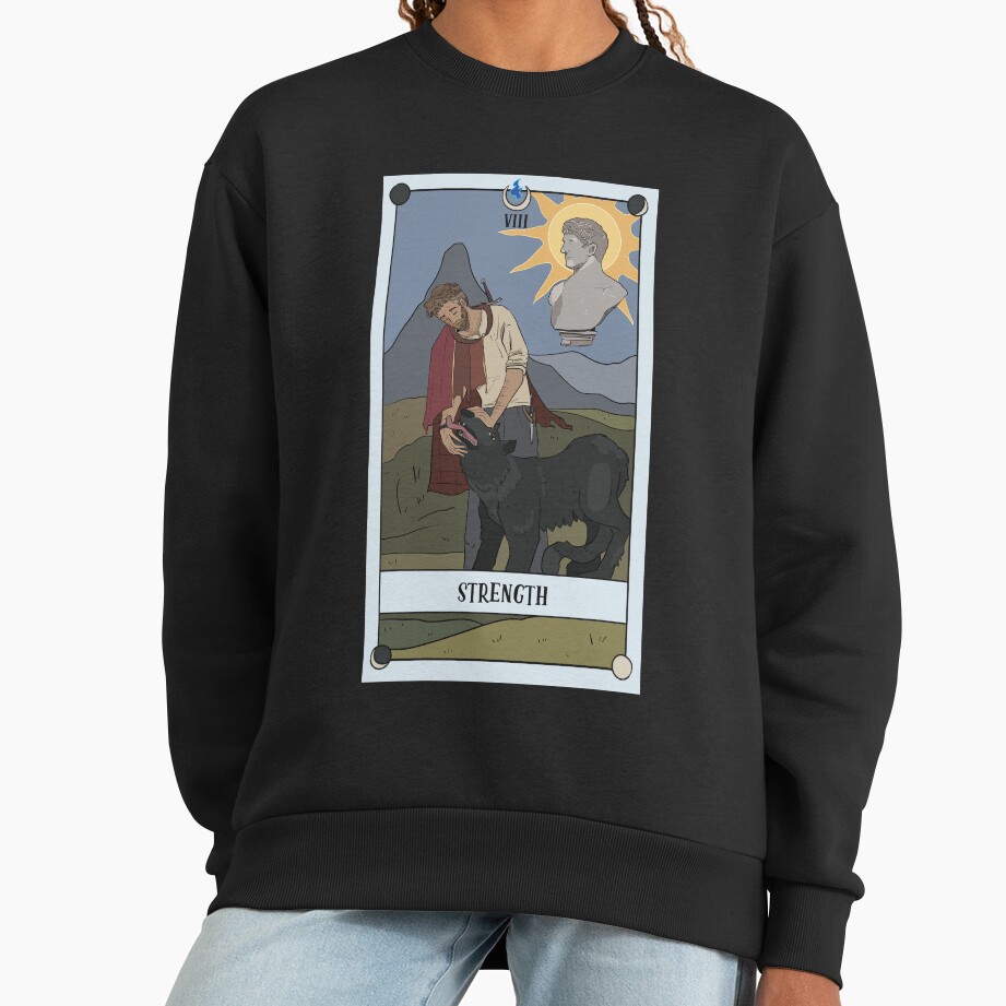 Strength Lunamand Tarot Mystic Design Sweatshirt - Image 3