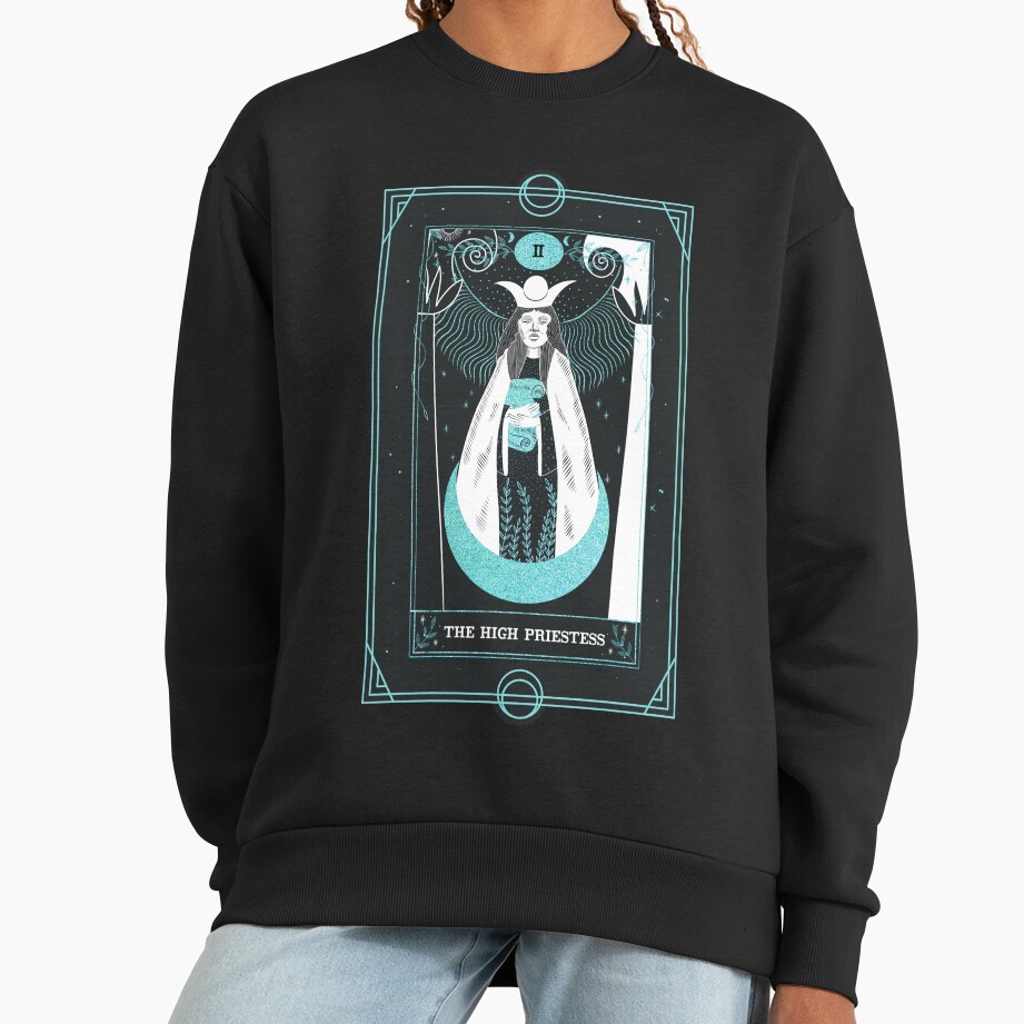 The High Priestess Tarot Arcana Design Sweatshirt - Image 3
