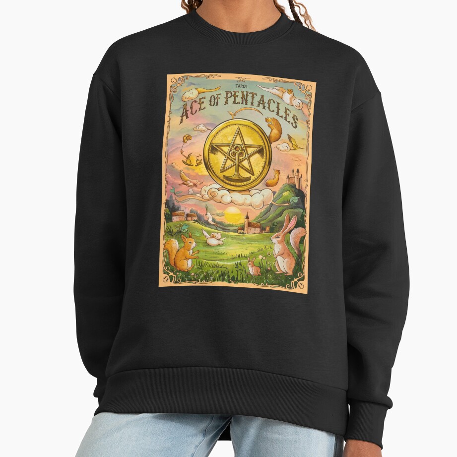 Ace Of Pentacles Arcana Design Sweatshirt