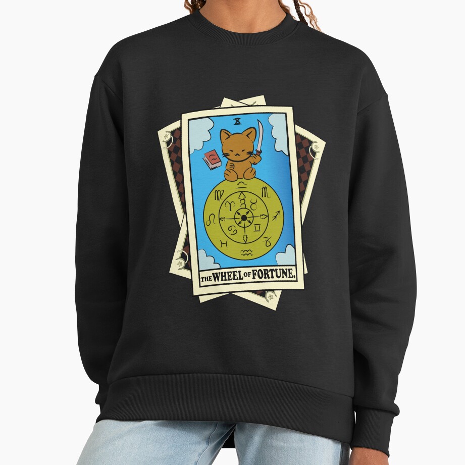 Wheel Of Fortune Cat Tarot Design Sweatshirt