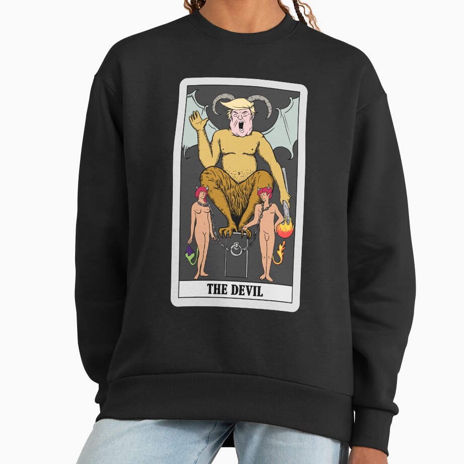 The Devil Trump Tarot Design Sweatshirt - Image 3
