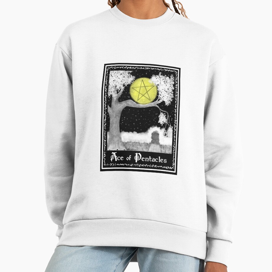 Ace Of Pentacles Witchcraft Tarot Design Sweatshirt - Image 2