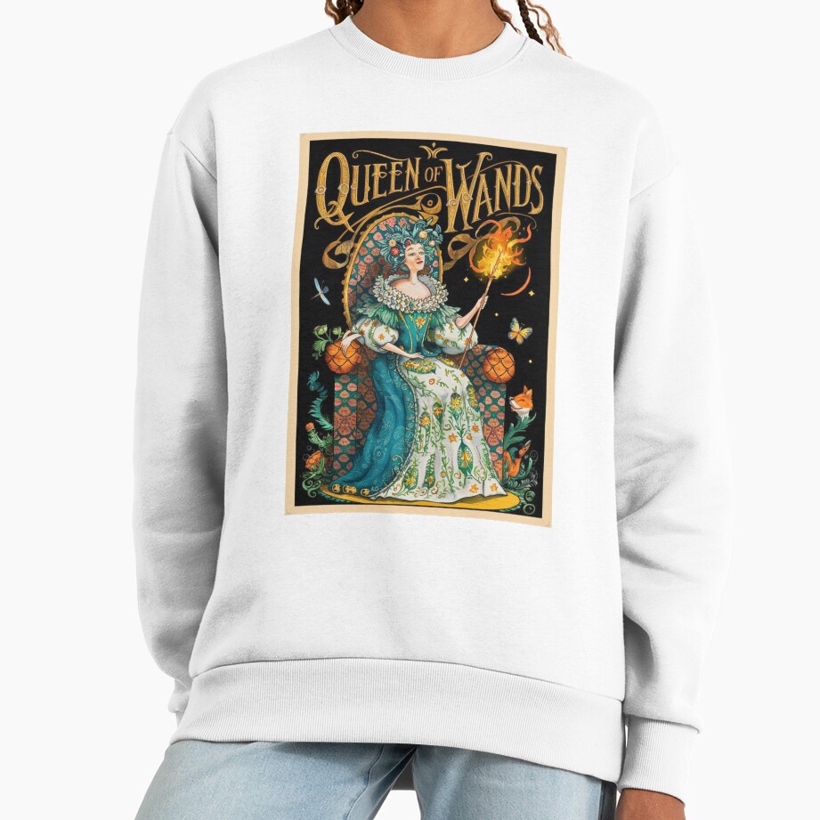 Queen Of Wands Arcana Design Sweatshirt - Image 2