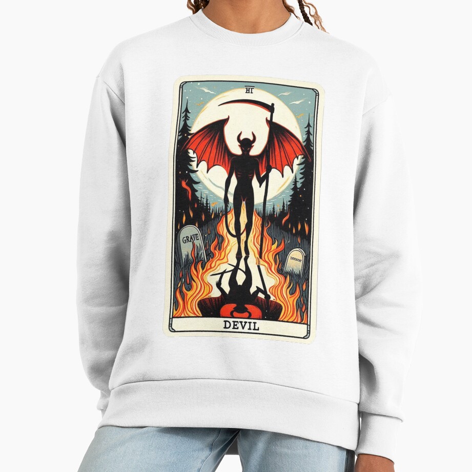 The Devil Tarot Arcana Design Sweatshirt