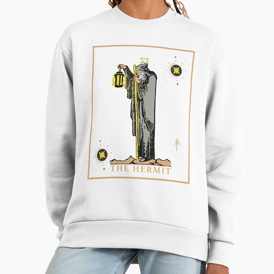 The Hermit Fortune Telling Tarot Design Sweatshirt - Image 2