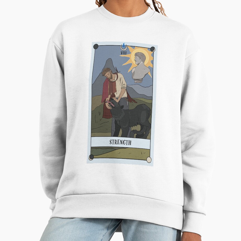 Strength Lunamand Tarot Mystic Design Sweatshirt - Image 2