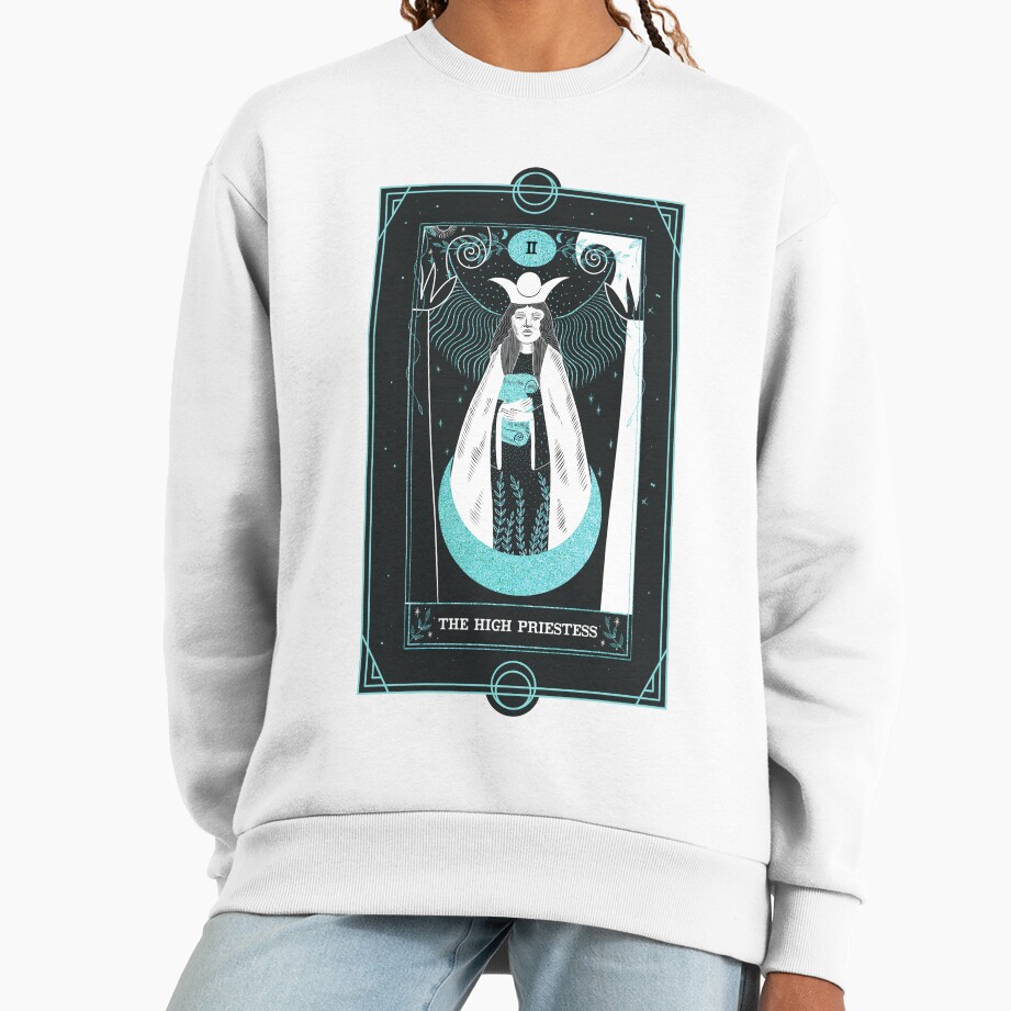 The High Priestess Tarot Arcana Design Sweatshirt - Image 2