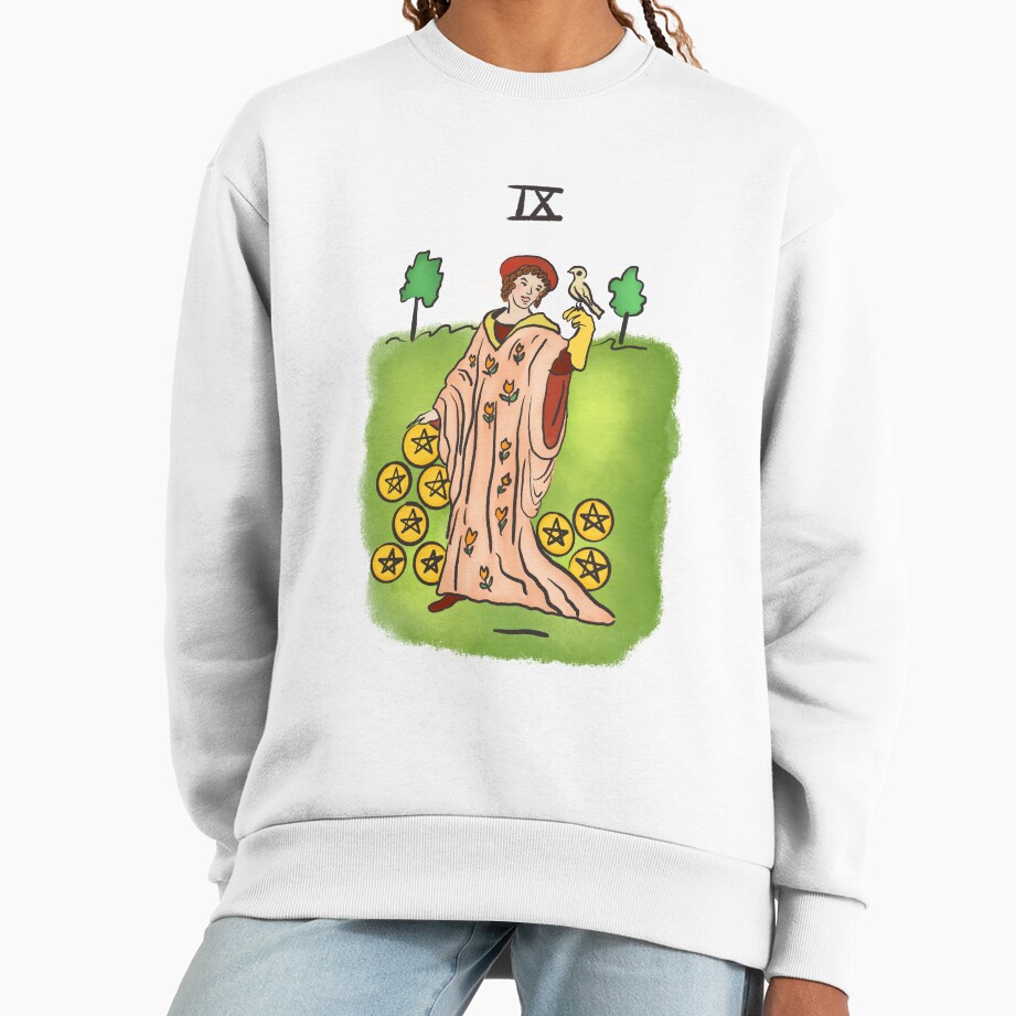 Nine Of Pentacles Arcana Design Sweatshirt - Image 2
